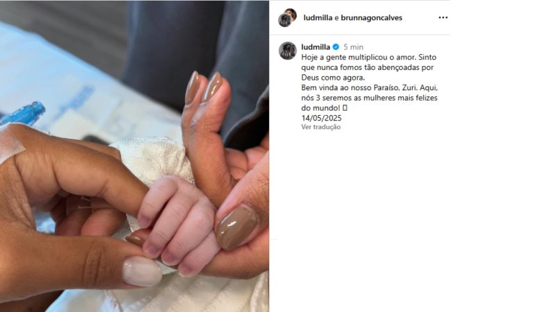 Redes sociais de Ludmilla Imagem de publicação nas redes sociais de Ludmilla