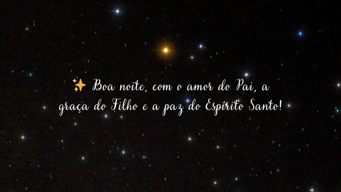 Mensagem de boa noite religiosa.  - Canva/ND