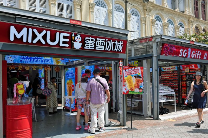 Loja de sorvetes Mixue Chinesa Mixue é a maior rede de fast-food do mundo