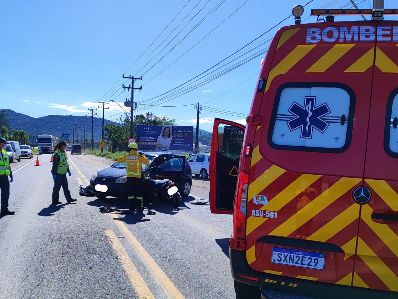 Motociclista morre após batida entre carro e moto em Gaspar