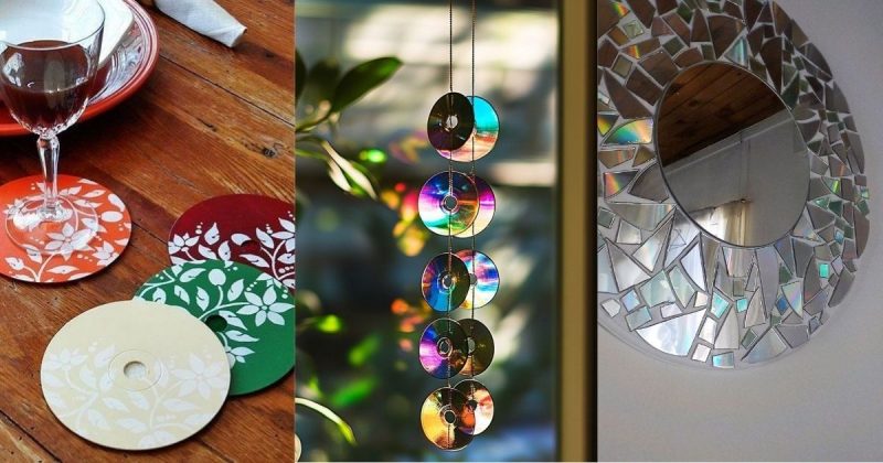 Artesanato com CD Imagens de objetos decorativos feitos com CDs, para fazer referência com os exemplos que serão dados para reciclar esses materiais