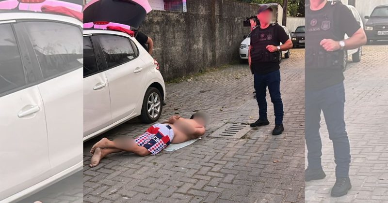 Um dos homens presos durante a operação Operação Queda da Torre: polícia caça cúpula de facção