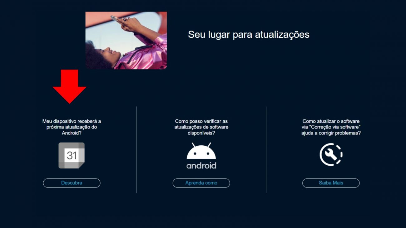 Página inicial do suporte da Motorola.  - Support Motorola/Reprodução/ND