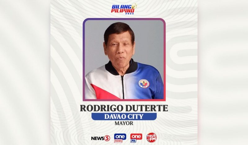 Rodrigo Duterte Rodrigo Duterte, ex-presidente filipino, foi eleito prefeito de Davao mesmo preso