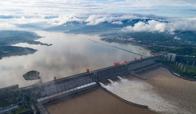 vista aérea da represa chinesa vista aérea da represa chinesa