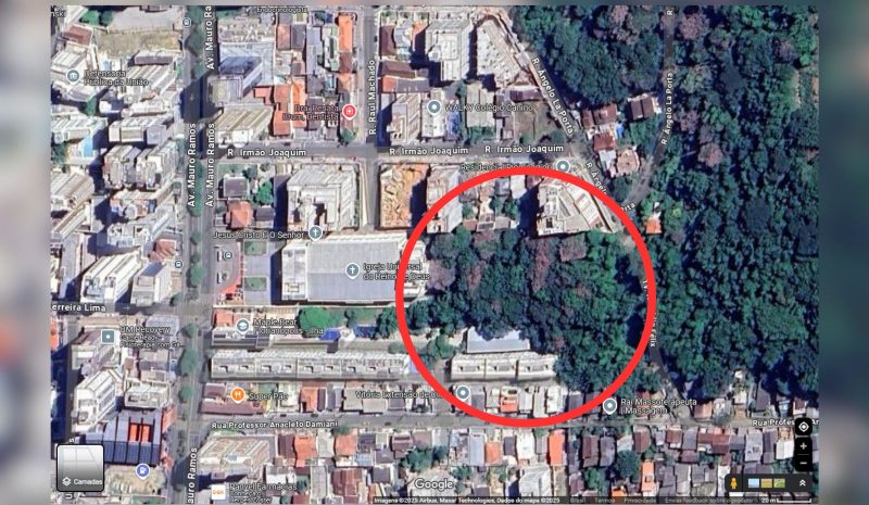 imagem de mapa imagem de mapa que mostra área do resgate em matagal