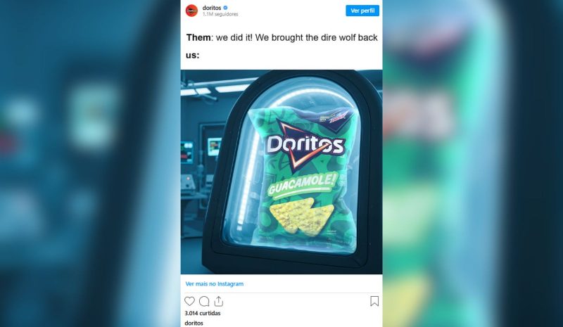 instagram da Doritos instagram da Doritos anunciando retorno