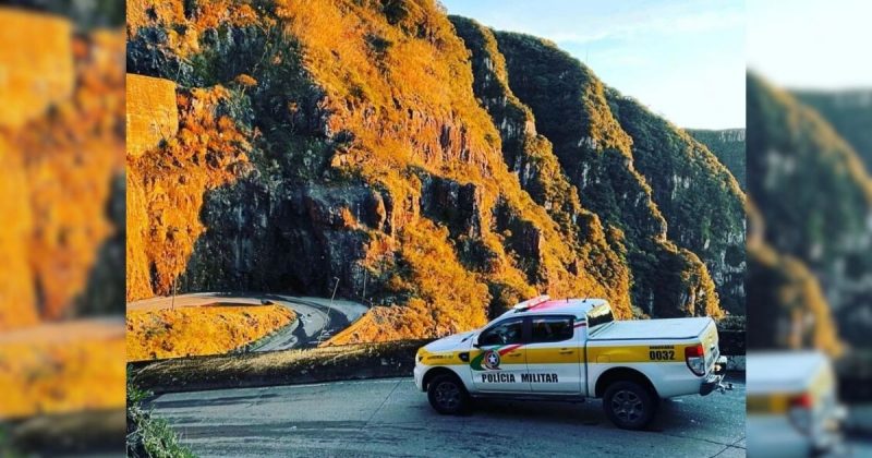 Viatura da PMRv na Serra do Rio do Rastro