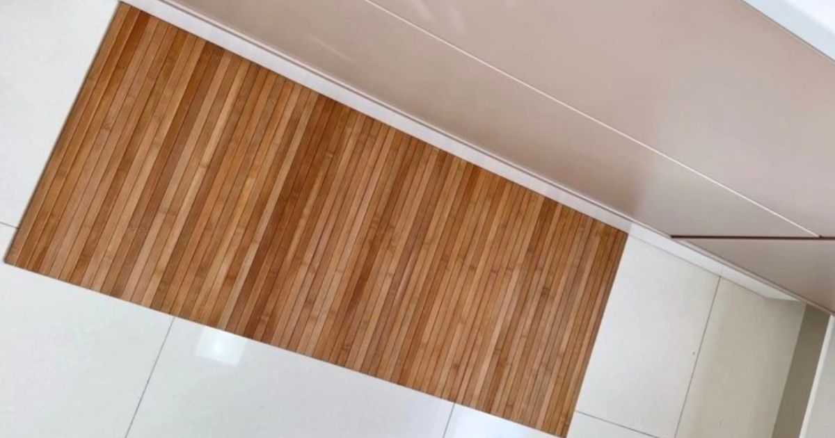 Tapete de bambu Imagem de um tapete de ambu, para mostrar para os leitores como é a sua aparência