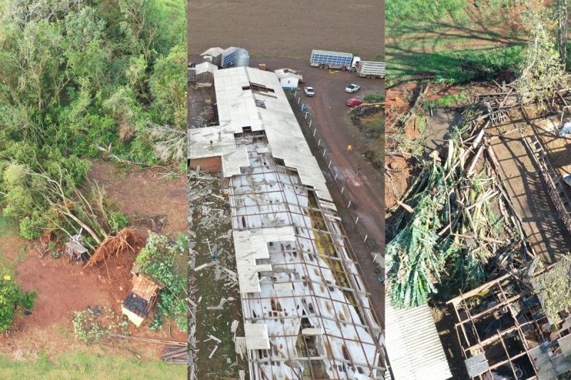 Tornado Tornado foi confirmado no município de Palmitos na sexta-feira (9)