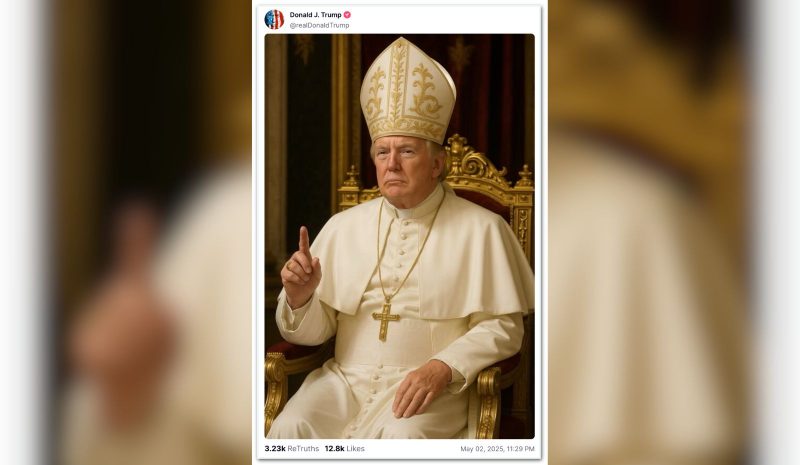 Trump como papa Trump como papa da Igreja católica