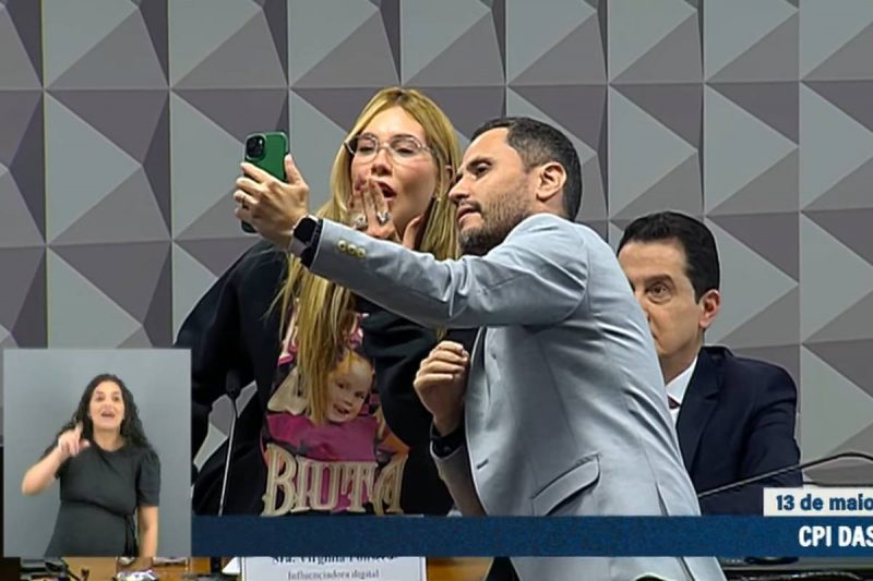 Virgínia no Senado sendo tietada por Cleitinho Virgínia no Senado sendo tietada por Cleitinho