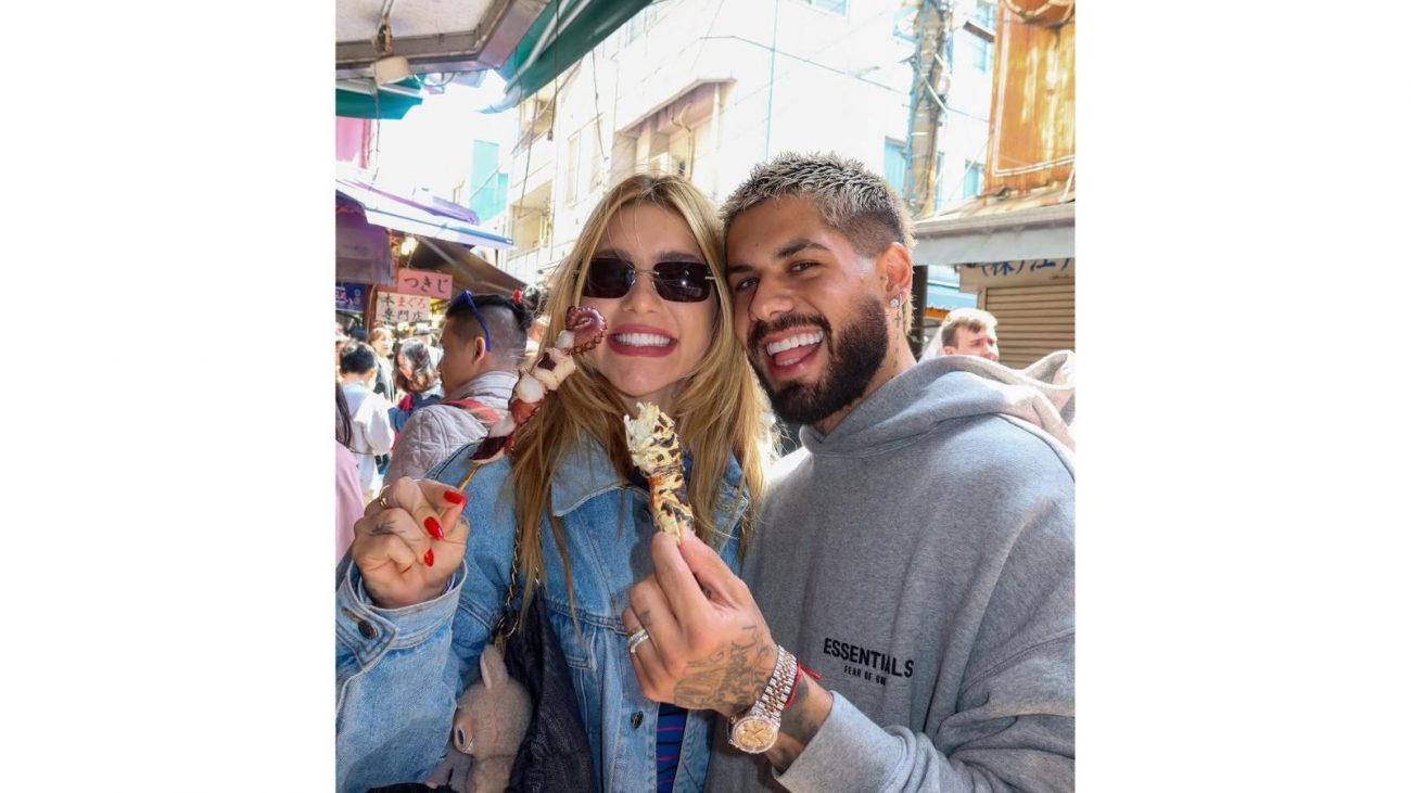 Virginia e Zé Felipe durante uma viagem no Japão.  - Reprodução/Redes sociais/ND