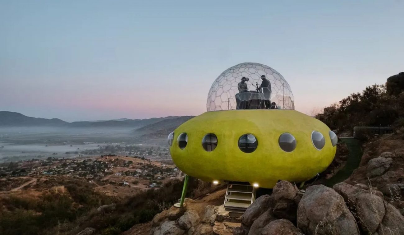 hospedagem em formato de disco voador 