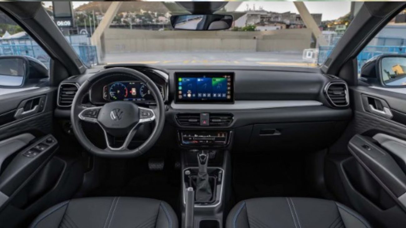 na foto aparece parte interna do novo Volkswagen Tera, que está em produção no Brasil na foto aparece parte interna do novo Volkswagen Tera, que está em produção no Brasil