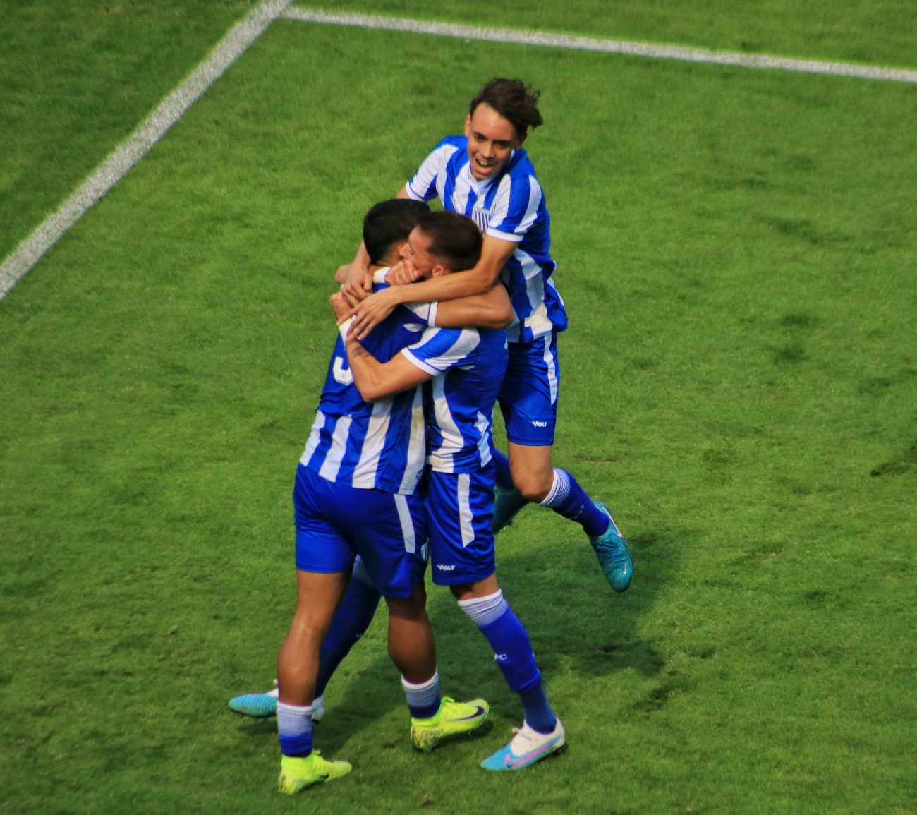 Jogadores do Avaí comemoram o título