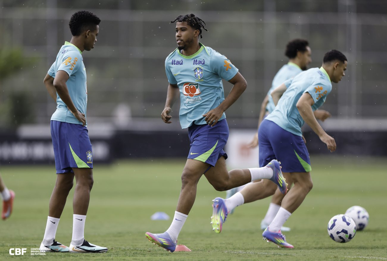 Brasil treina novamente nesta segunda-feira, no est&aacute;dio do Corinthians, palco da partida contra o Paraguai – Foto: Rafael Ribeiro/CBF/Divulga&ccedil;&atilde;o/ND
