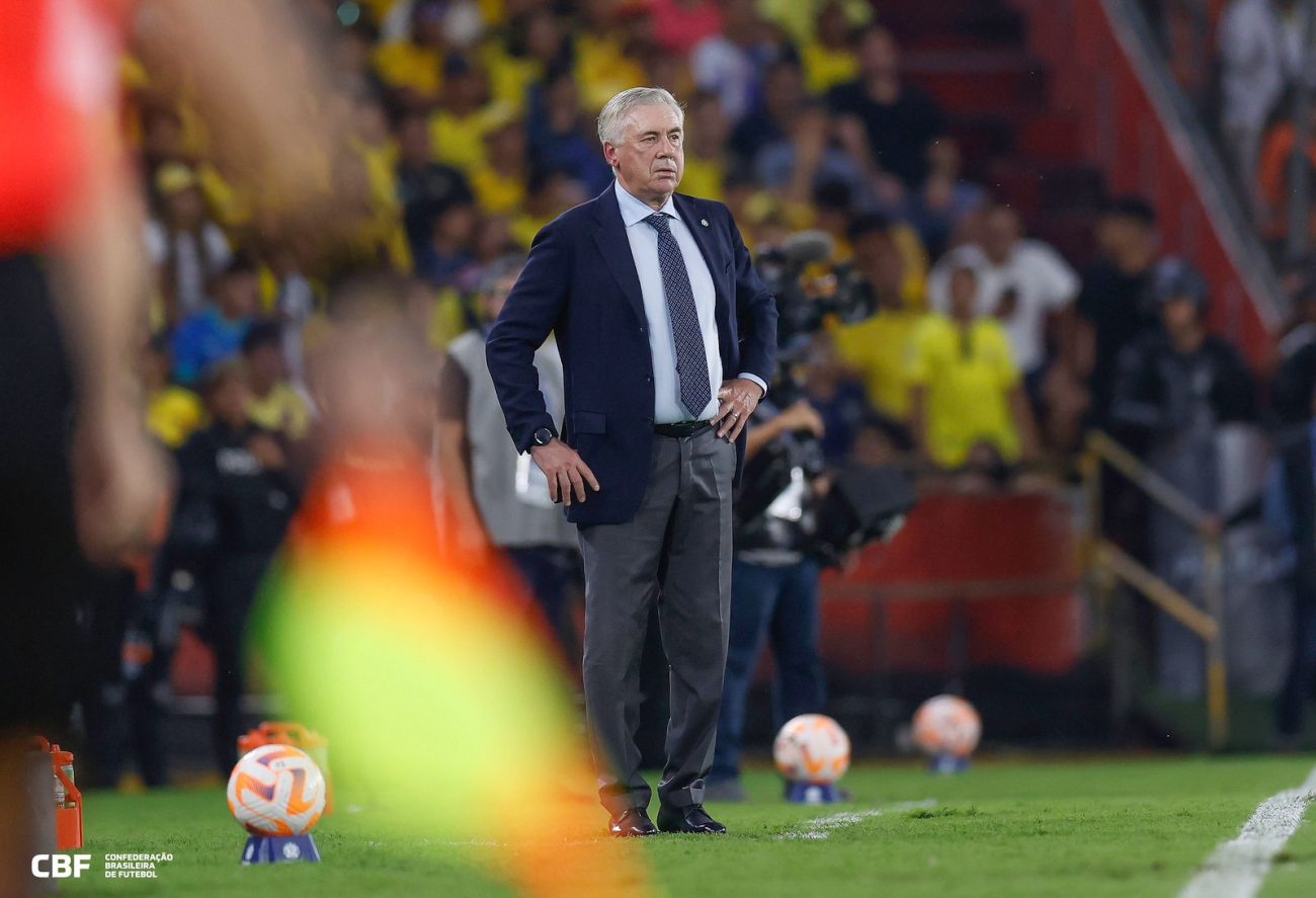 Na estreia de Ancelotti, Brasil fica no 0 a 0 diante do Equador – Foto: Rafael Ribeiro/CBF