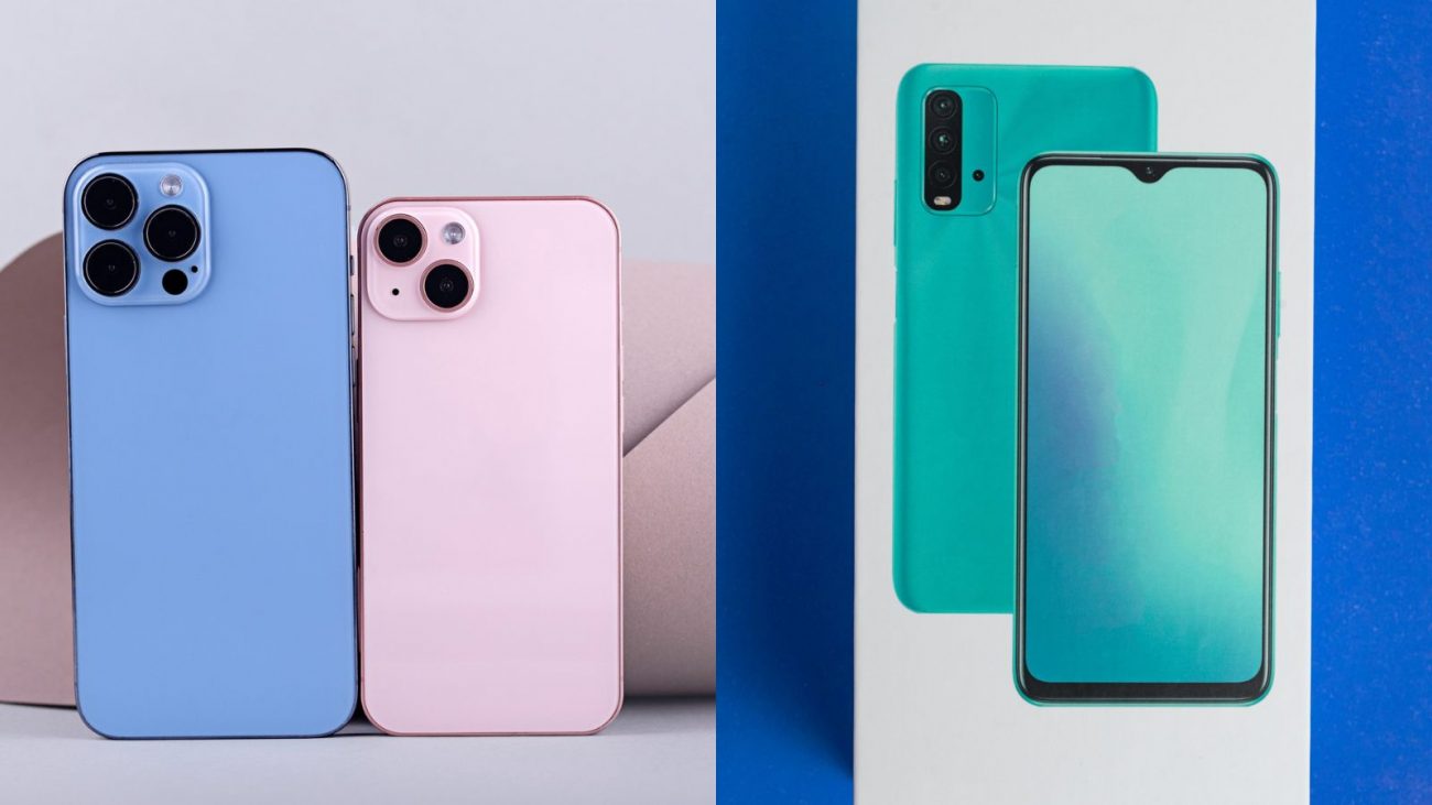 na foto aparece telefones e iPhone em debates que o Android faz melhor que o iPhone