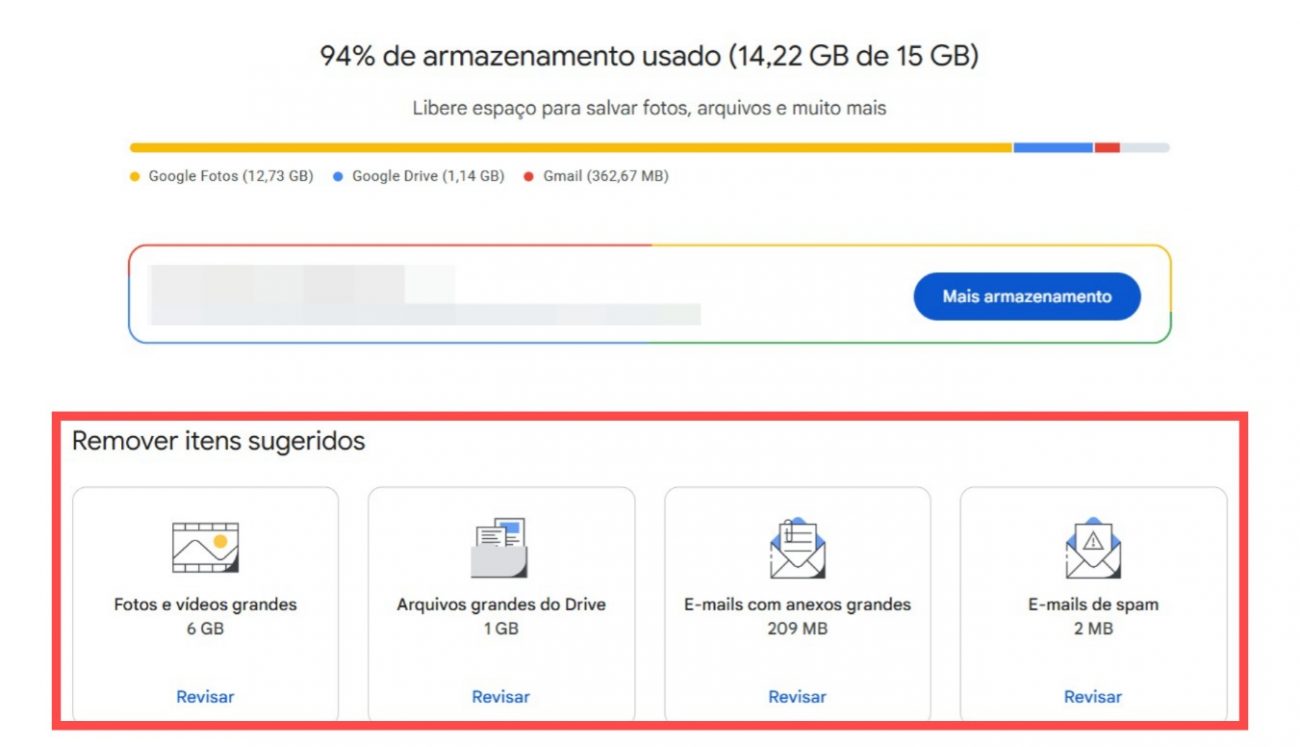 É possível liberar espaço na conta do Gmail com ajuda do Google Drive