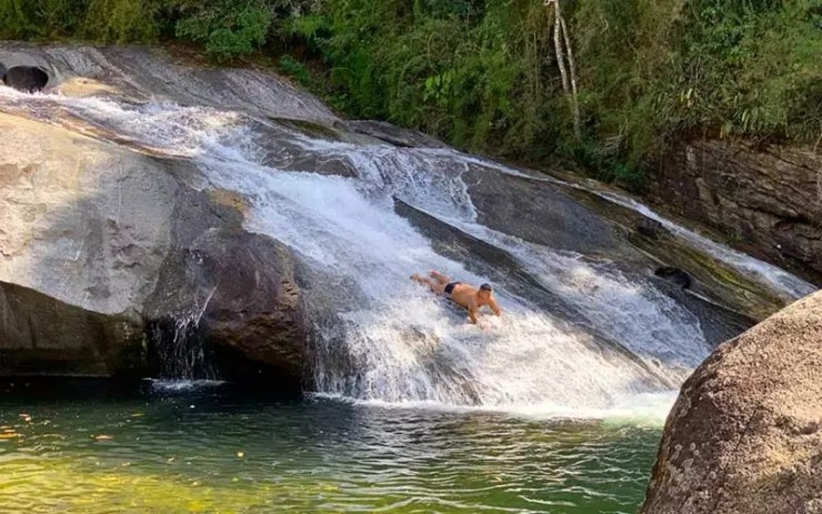 Cachoeira do Escorrega em Visconde de Mauá