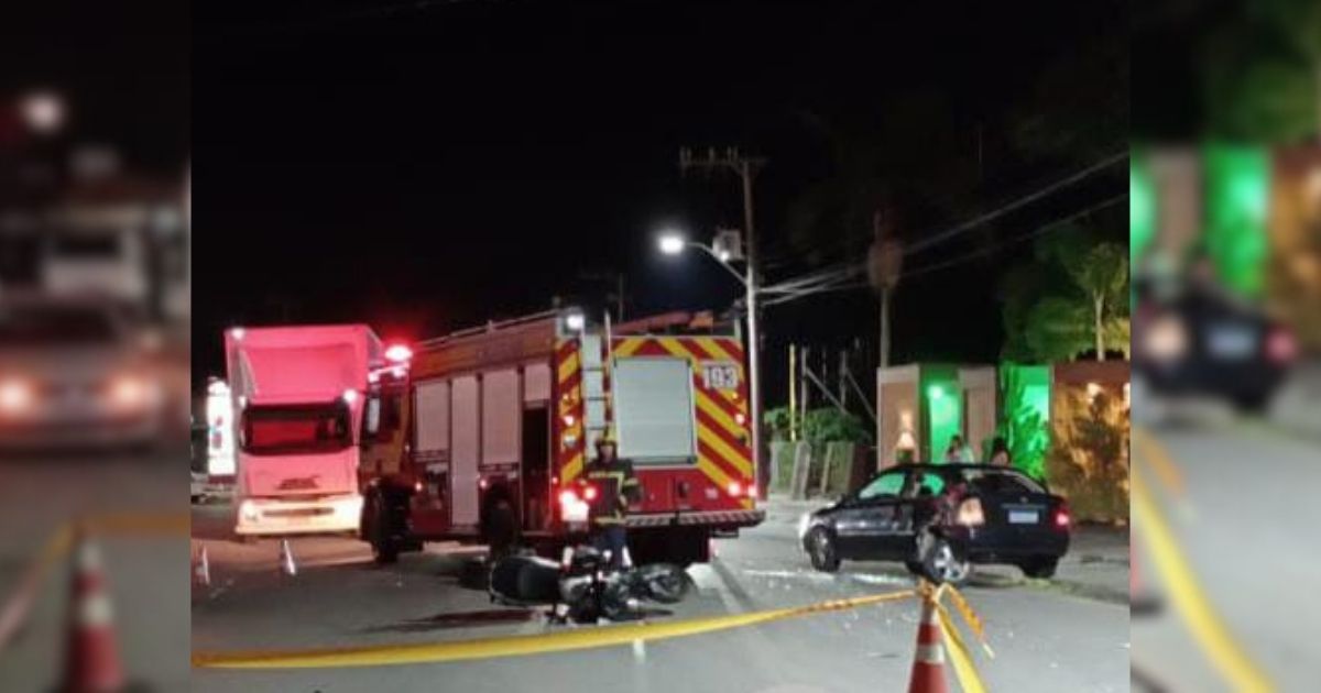 Bombeiros atendem grave acidente de trânsito em Tubarão