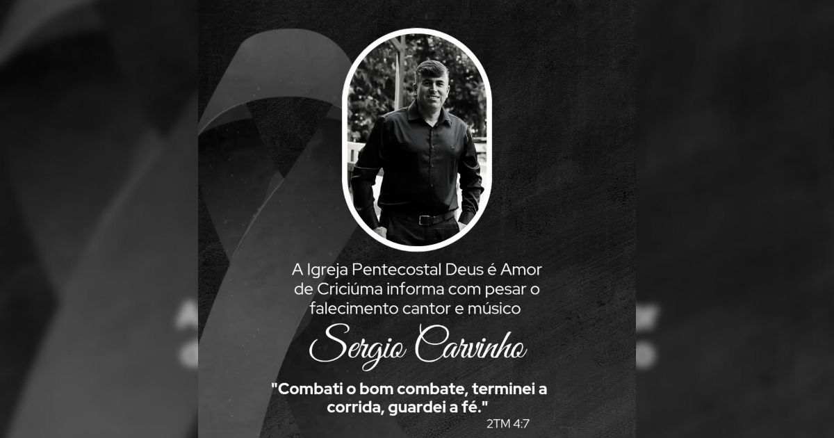 Igreja Pentecostal Deus &eacute; Amor lamentou a morte do pastor de Turvo – Foto: IPDA/Divulga&ccedil;&atilde;o/ND