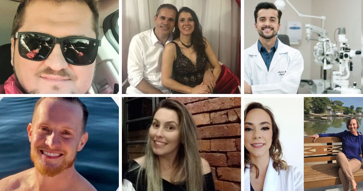 Imagem mostra rotos das 8 vítimas de queda de balão em SC