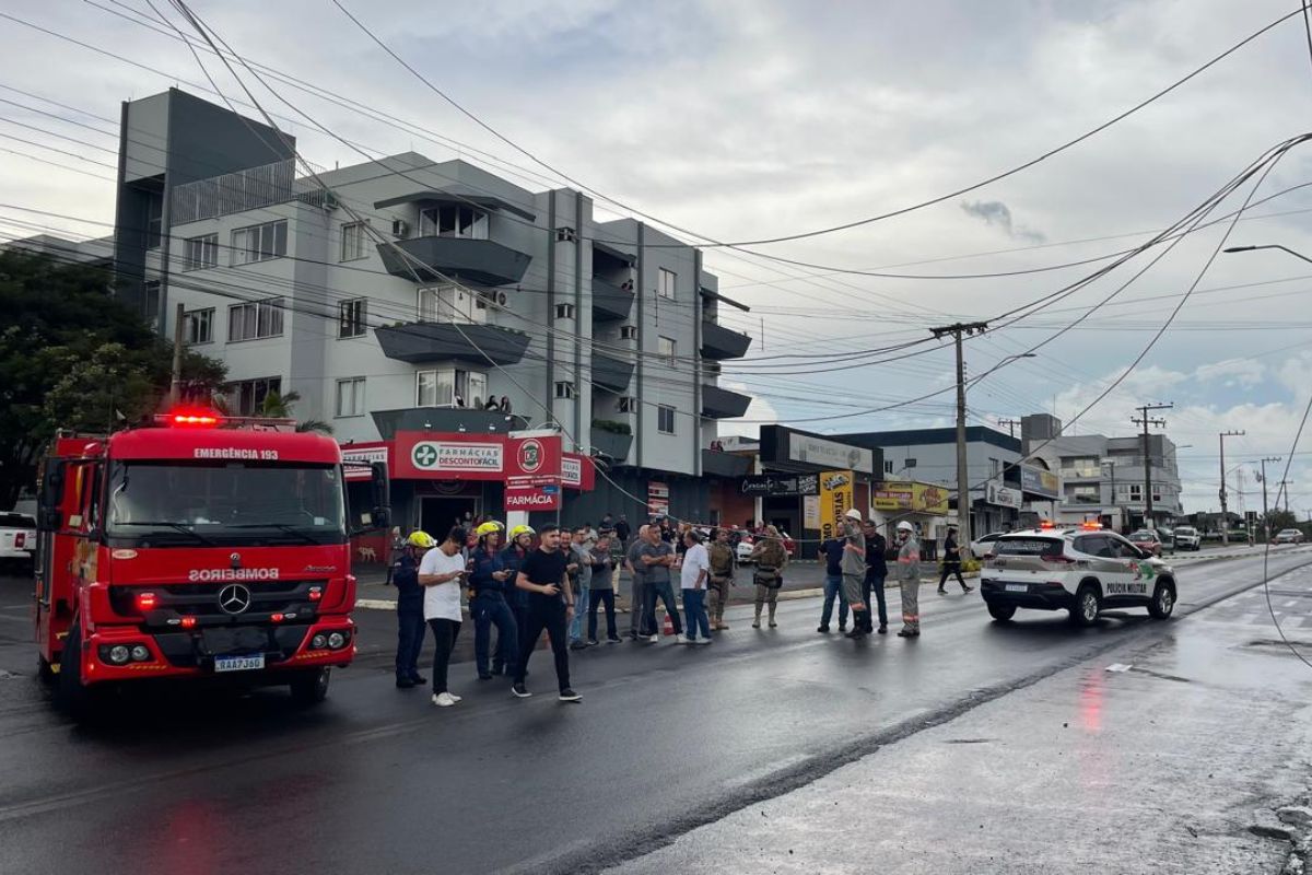 Fen&ocirc;meno clim&aacute;tico causou transtornos pontuais em S&atilde;o Miguel do Oeste. – Foto: Prefeitura de S&atilde;o Miguel do Oeste/ND