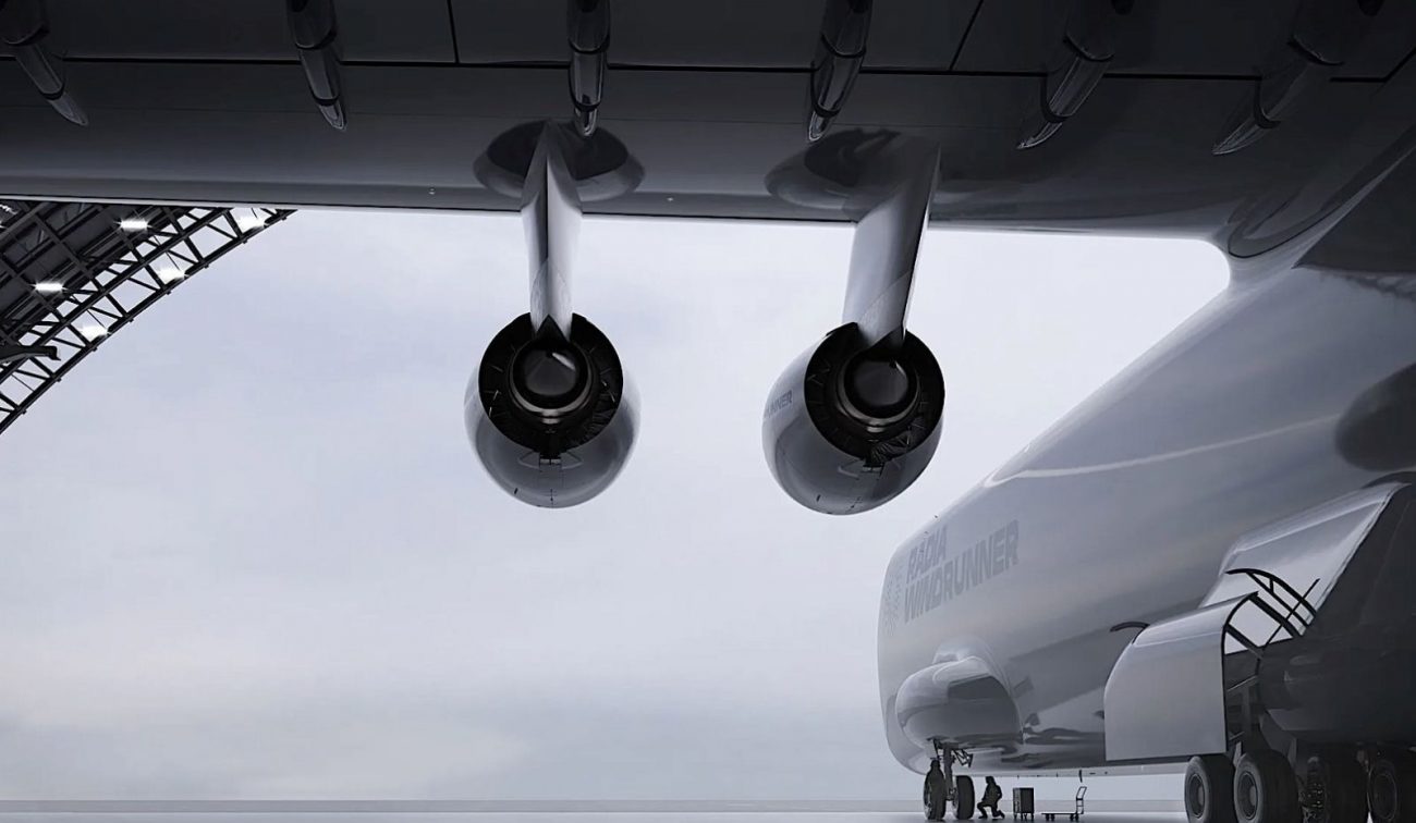 Detalhes das turbinas do maior avião do mundo