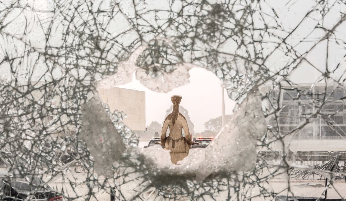 Edifício sede do Supremo Tribunal Federal (STF), após os atos do dia 8 de janeiro de 2023. – Foto: Fellipe Sampaio/SCO/STF