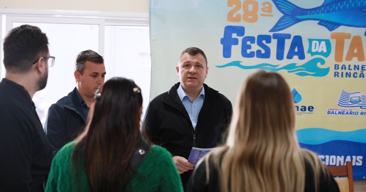 Foto do evento de lançamento da 28ª edição da Festa da Tainha 