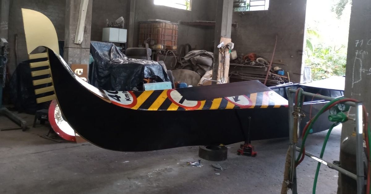 Gôndola é inspirada nas embarcações de Veneza