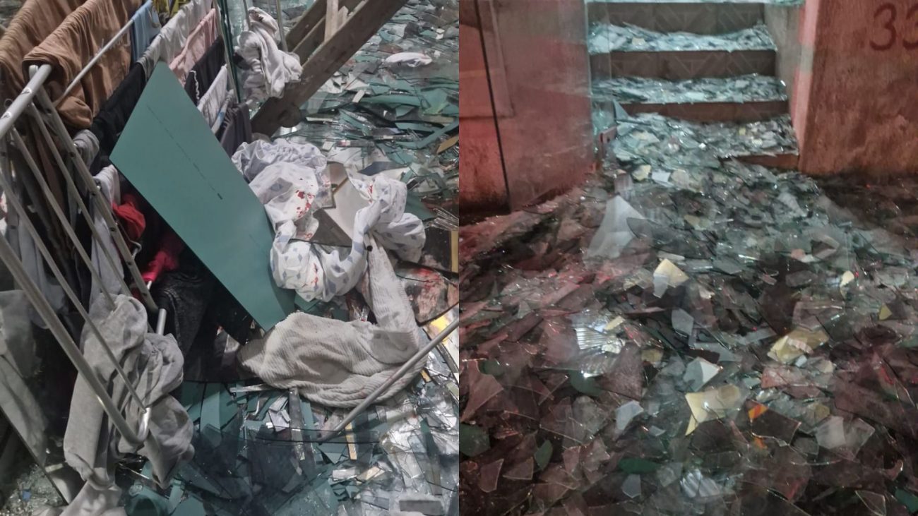 Foto mostra como ficou cena do acidente após jovem ser esmagado por 500 kg de vidro