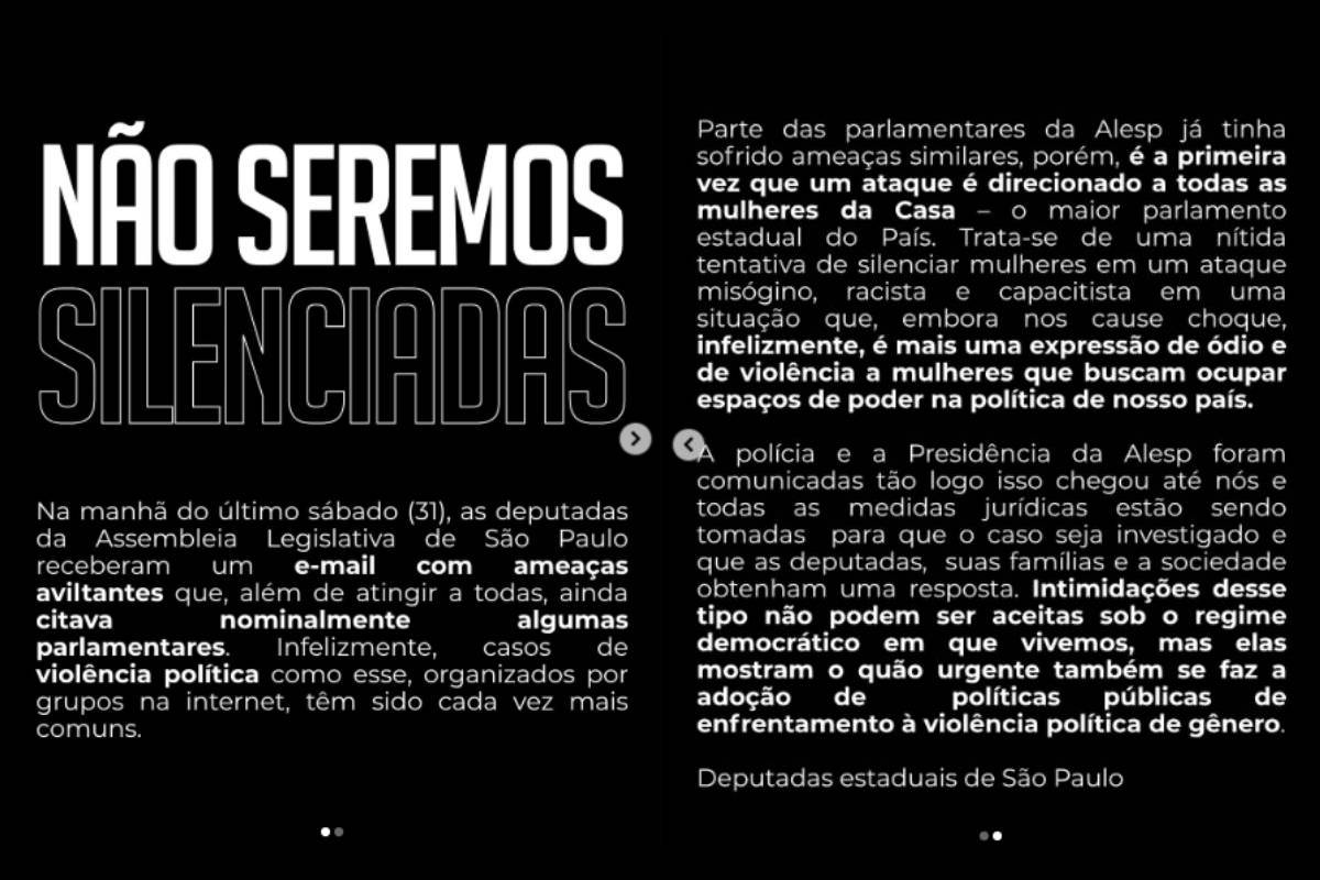 Ataque às deputadas estaduais de SP