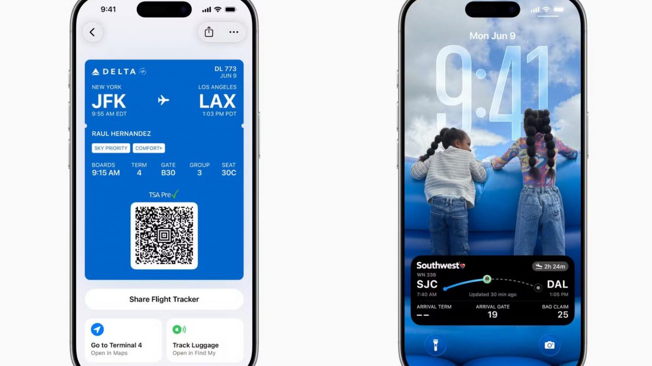 Novo design da carteira virtual, com recurso de rastreio de voos