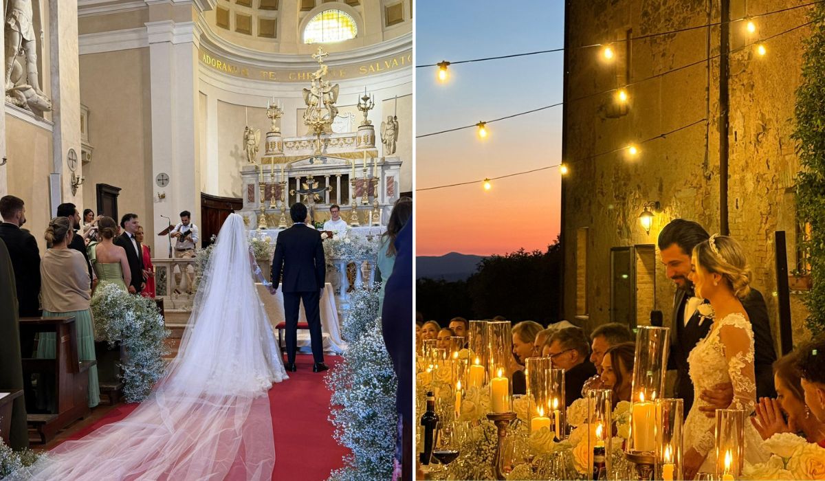 Casal catarinense casou em Toscana na Itália