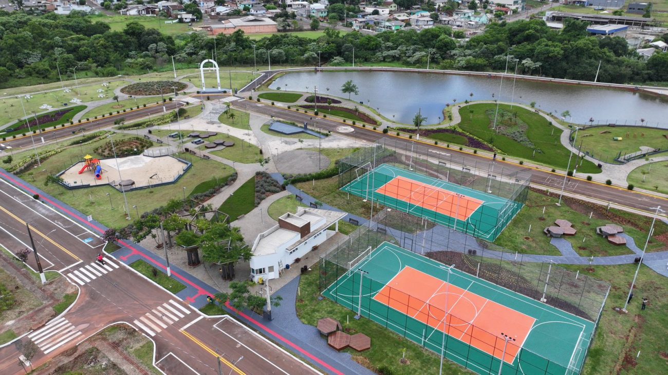 Vista aérea do Parque Edir de Marco - Leandro Schmidt/PMC