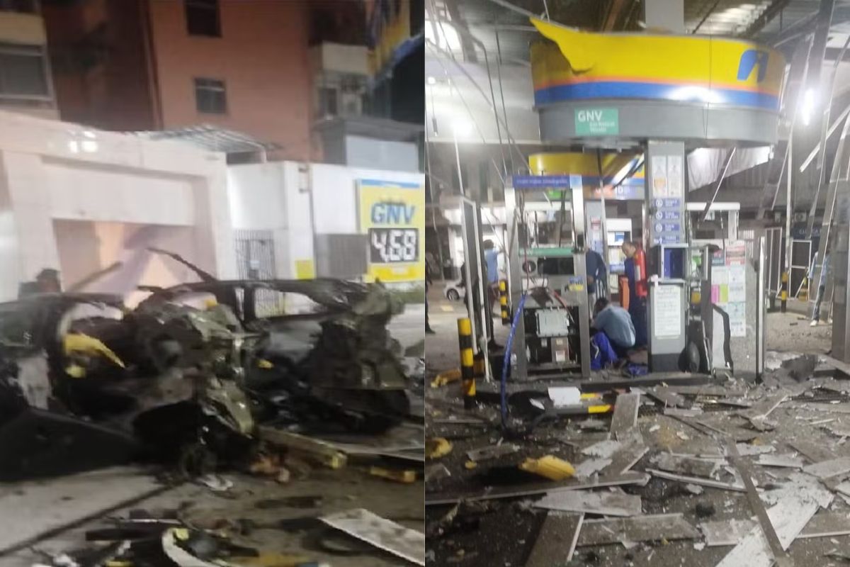 Explosão causa estragos em posto de gasolina na região da Lapa