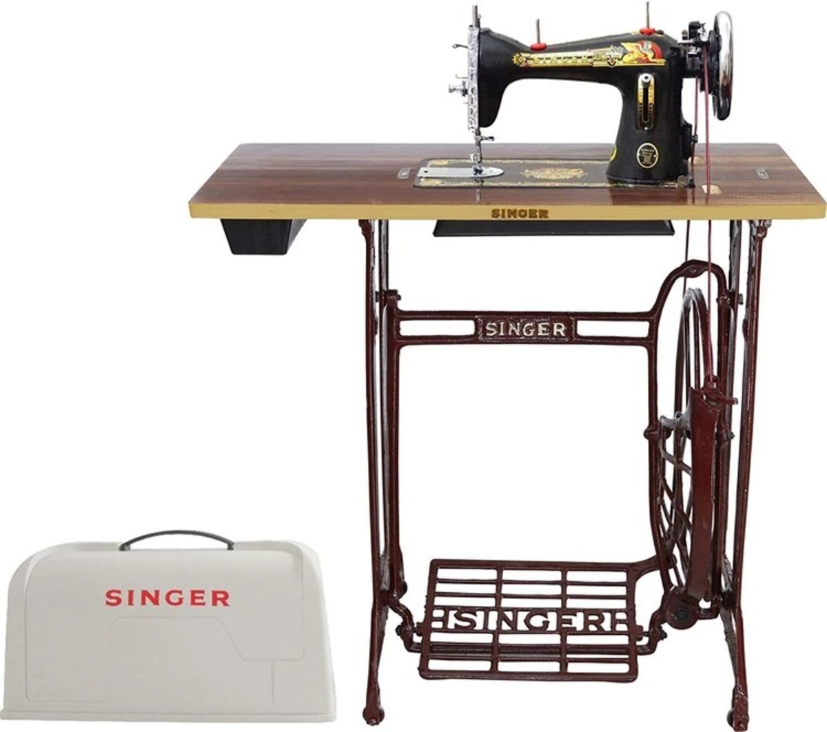 Singer 15: um dos modelos mais antigos e clássicos. É altamente valorizada, sobretudo quando preservada em bom estado com a mesa original. Seu estilo robusto e mecânica confiável a tornaram uma lenda entre as costureiras e, agora, entre os colecionadores - Reprodução/ND