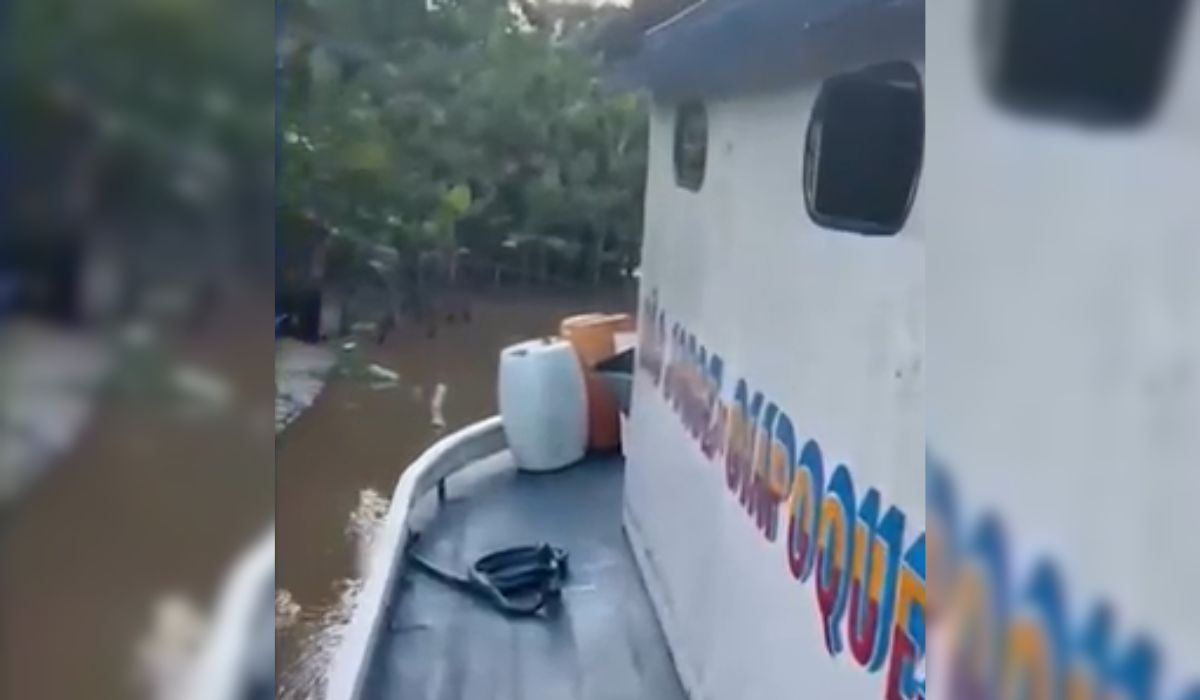 Embarca&ccedil;&atilde;o &eacute; uma esp&eacute;cie de navio com submarino embutido – Foto: Reprodu&ccedil;&atilde;o/R7/ND