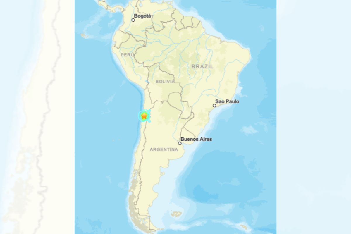 Terremoto no Chile atingiu a região do Atacama - Divulgação/USGS/ND
