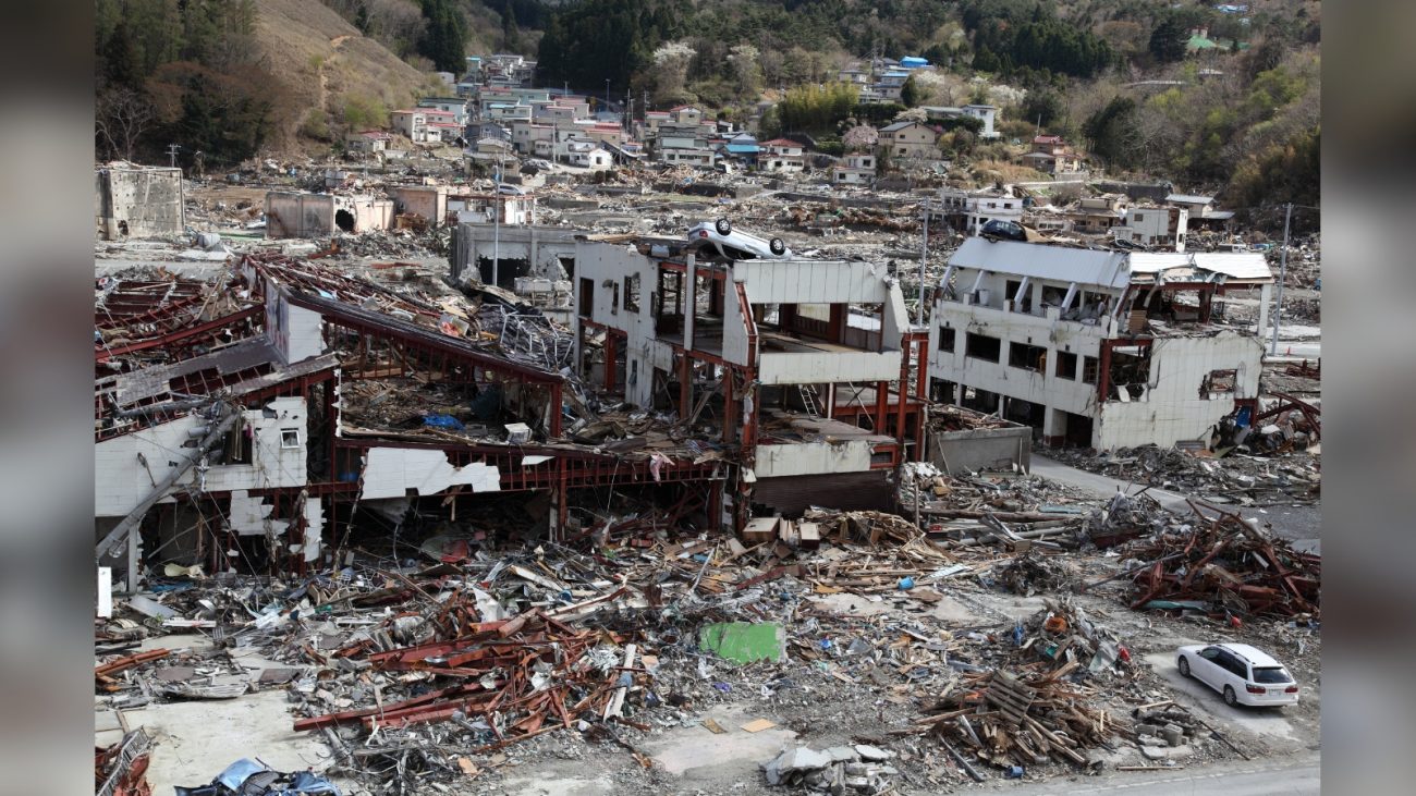 Destruição causada pelo terremoto no Japão em 2011