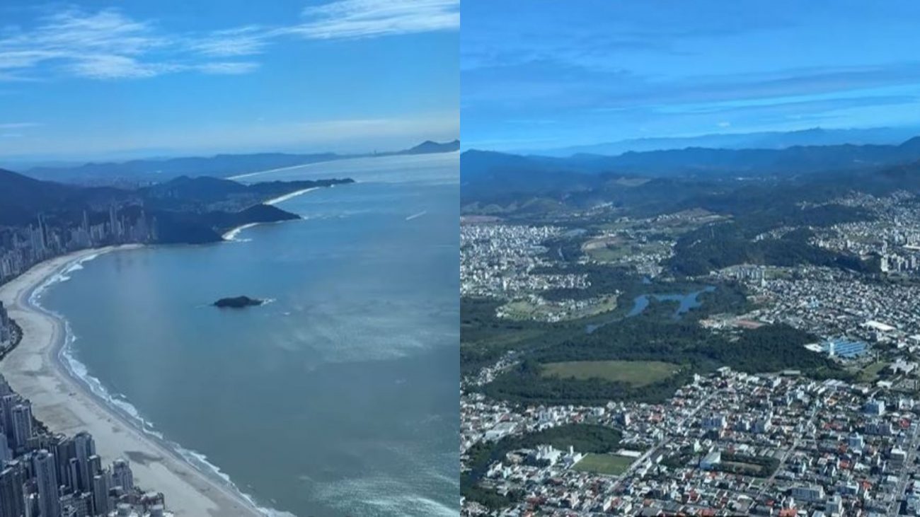 Frames mostram vista do Senna Tower no topo