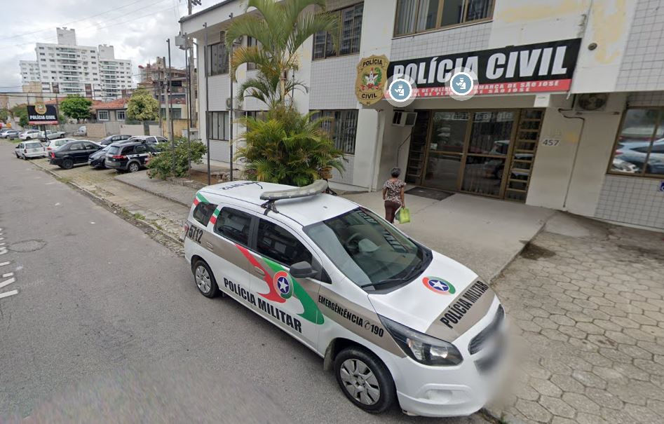 Plantão da Polícia Civil, em São José – Foto: Google/Google Maps/Divulgação/ND