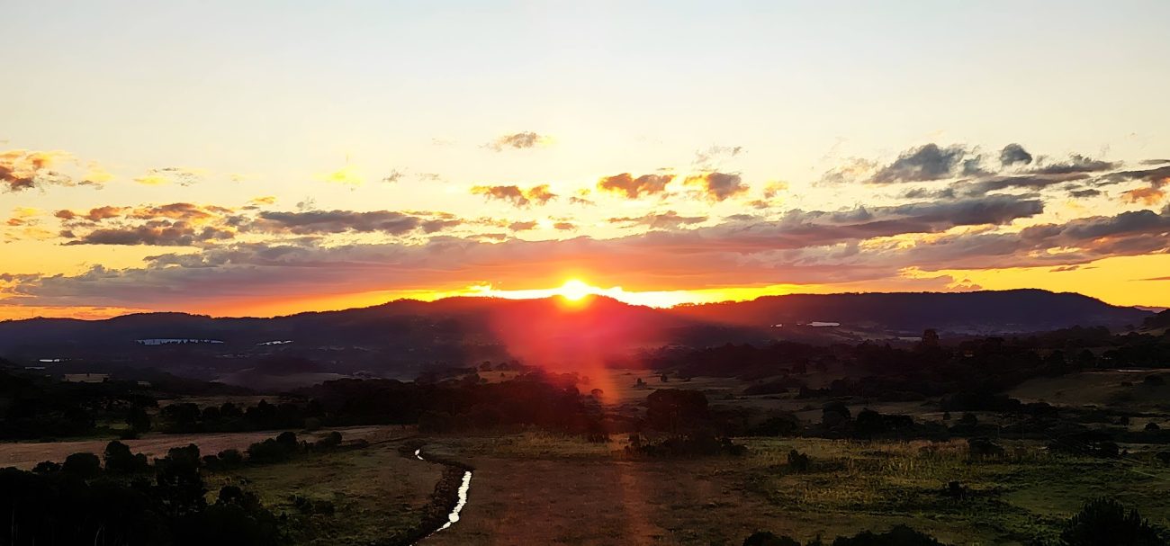 Pôr do sol na Vinícola Gaudio - Vinícola Gaudio/Divulgação