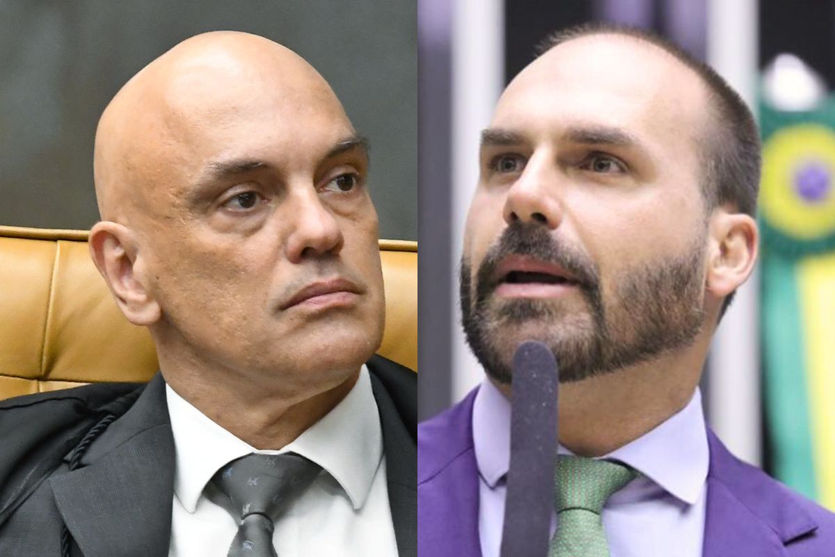 Sem provas, Eduardo Bolsonaro insinua que Alexandre de Moraes tem ligação com o PCC