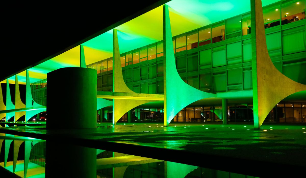 Palácio do Planalto no clima da Copa – Foto: Roberto Stuckert Filho/PR