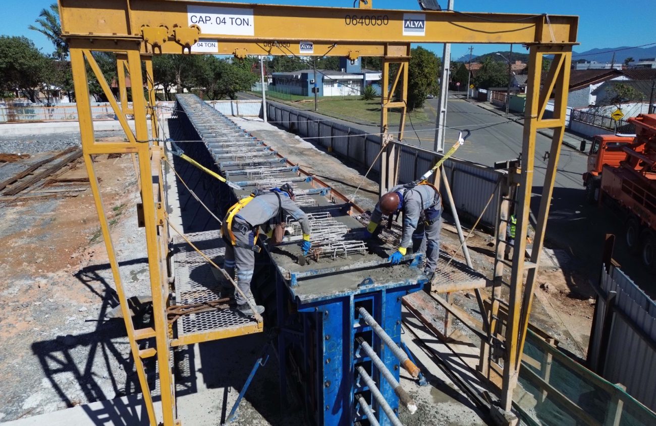 Ponte Joinville chega a 30% das obras - Divulgação/Prefeitura de Joinville/ND
