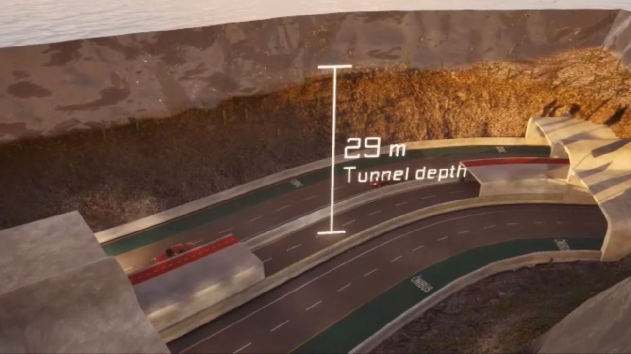 Veja como será estrutura interna de túnel subaquático – Foto: Promobis/Divulgação/ND